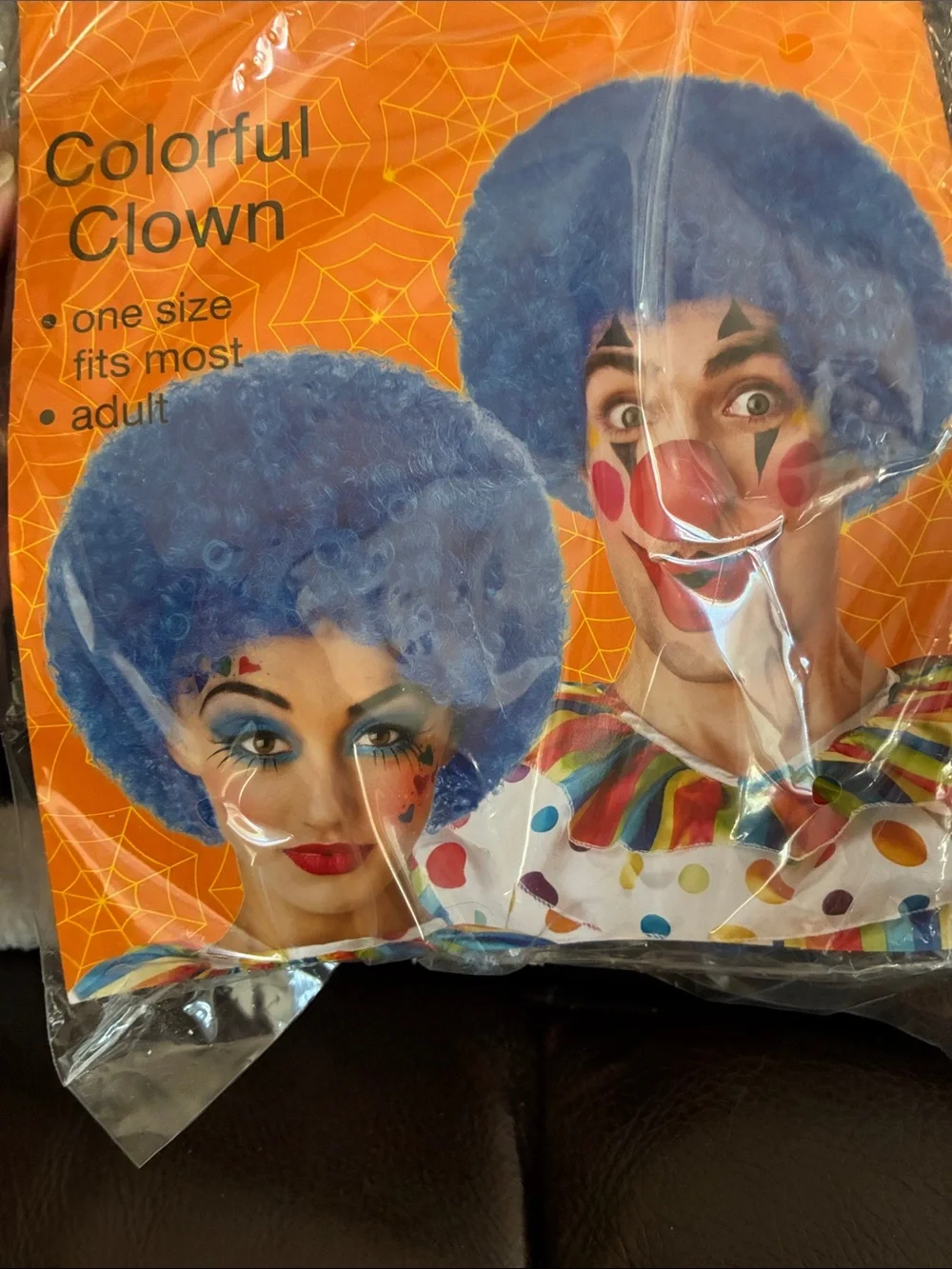 Blue Afro Wig - Party Accessory Halloween clown wig new adult
